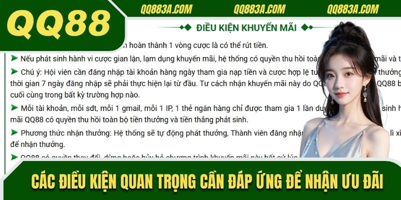 Các điều kiện quan trọng cần đáp ứng để nhận ưu đãi